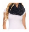 Sakkas Mellah Long Wide Soft Fuzzy Furry Fur Infinity Fall Winter Wrap Scarf - Navy - CL12HHVK597