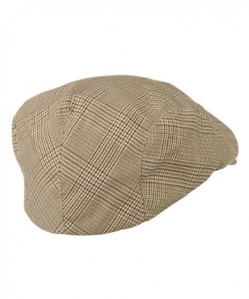 Beige Plaid Ivy Newsboy Cap