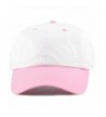 MIRMARU Two Tone 100% Cotton Stonewashed Cap Adjustable Hat Low Profile Baseball Cap. - Light Pink - CT12NW1WEYQ