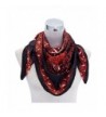 Premium Silk Rayon 90*90CM Square Neck Scarf for Women Clothing Decor - Red - CW126QTGJ9L