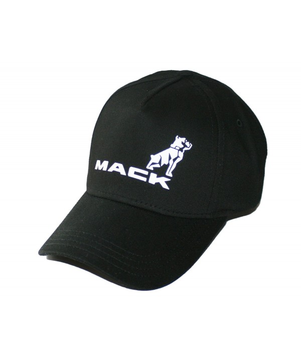 Mack Trucks Black Bulldog Logo Twill Cap - C212O6BPW7P