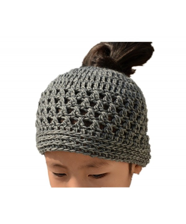 Tinacrochetstudio? Crochet Messy Bun Hats Ponytail Beanie ( Teen and Adult- Gray) - CJ12O8JKZ5U