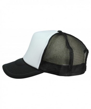 2 Packs Baseball Caps Blank Trucker Hats Summer Mesh Cap (2 For Price Of 1) - Black/White - CK17YTNH4NR