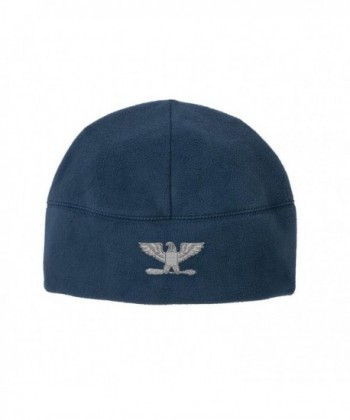 Officer Rank O-6 Colonel / Captain Veteran Embroidered Beanie Watch Cap - Blue - C1186MMWKOD