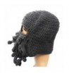 GIANCOMICS Funny Tentacle Octopus Beanie Crochet Knit Beard Hat Fisher Cap Wind Ski Mask - Grey - CM126NLKAUF