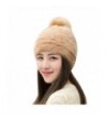 CJYXT Winter Hat Women Plus Velvet Thickening Woolen Yarn Caps Warm Ear Protection Knitted Hats - Khaki - CE188TOL6MY