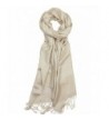 Achillea Two Tone Vintage Jacquard Paisley Pashmina Shawl Wrap Scarf - Champagne - CY185IEC6D4