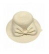 E.Joy Online Womens SPF50 Packable Summer Sun Beach Straw Hat Wide Brim Floppy 55-58cm - 7w08_cream - C3182T3L7OK