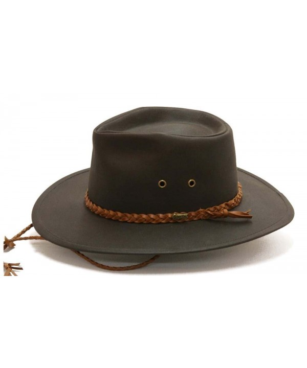 Outback Trading Co Men's Co. Grizzly Oilskin Hat - 1486 Black - Brown - CG1158F5M3J