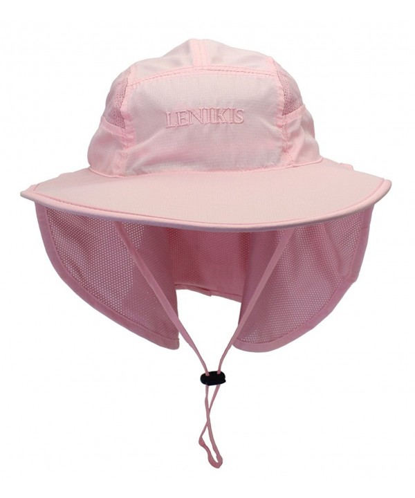 Lenikis Unisex Outdoor Activities UV Protecting Sun Hats With Neck Flap - .Pink - C61262B7YPL