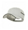 Low Profile Washed Side Zipper Pocket Cap - White Black - CW113HASN37