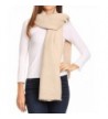 Sakkas Cara Pleated Crinkle Soft and Warm Shawl/ Wrap/ Stole - Beige - CI185QKT4IU