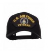 E4hats US Air Force Veteran Military Patched Mesh Cap - Black - C9124YMFN2B