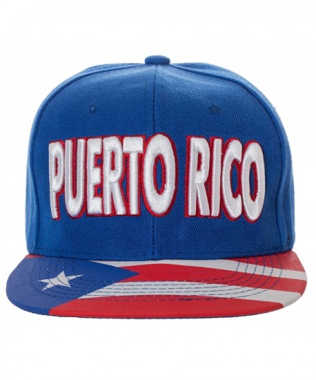 Artisan Owl Embroidered Puerto Rico Snapback Baseball Cap With Flag On Bill - One Size Fits All - CS182OIKKE5