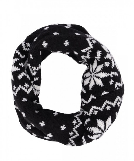 Eforcase Knitted Snowflake Infinity Scarves - CX11Q1IQGFZ