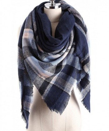 Women's Classic Plaid Tartan Grids Scarf Large Blanket Winter Wraps Shawl - Plaid 50 - C11888L29SQ