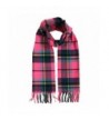 Pink & Blue Cashmere Feel Long Unisex Plaid Scarf - C1116QXMHF3