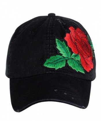 NYFASHION101 Embroidered Flower Adjustable Baseball