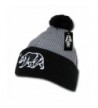 WHANG Stylish California Bear Pom Pom Cuffed Winter Beanie Skall Cap - Heather Grey-Black - CB11INH071B