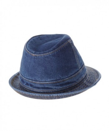 WITHMOONS Fedora Stitch Washed DW6646 in Men's Fedoras