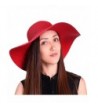JOOWEN Sun Visor Hat Wide Brim Cap Floppy Foldable Beach Straw Hats For Women - Red - CR12K28HVRV