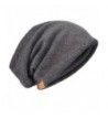 FORBUSITE Men Oversize Skull Slouch Beanie Large skullcap Knit Ski Hat B08 - Dark Gray-010b - CS126KEM919