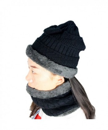 Beanie Scarf Thick Fleece Winter in Men's Skullies & Beanies