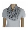 Silk Like Infinity Scarf Soft and Silky for Warm Weather - Polka Dot- White and Black - CJ11ZDBTMV1