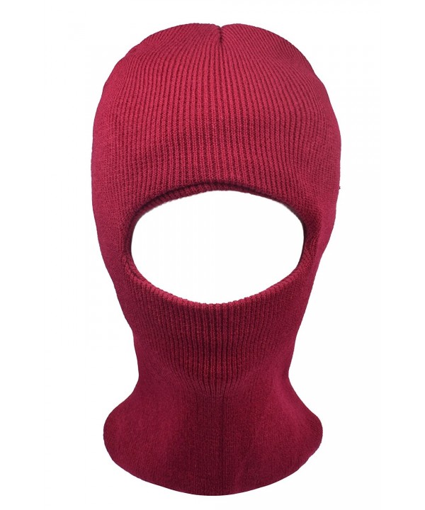 SUNNYTREE Cold Weather Masks Windproof Knit Balaclava Warm Outdoor Beanie Men's Ski Mask - Red - CY186AMCWX7