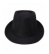 JTC Fedoras Gangster Summer Hat Jazz Caps Black - CN11KYC36UR