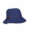 Cappelli Paper Braid Cloche with WAX Cord Hat - Navy - C211U3U6RWT