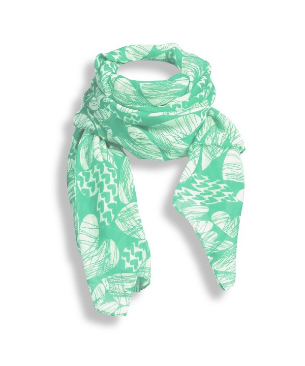 Heart Scarf - Green - CR17YR23O58