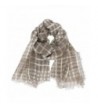 7 Seas Republic Women's TWO TONE GRID OBLONG SCARF - Khaki - C212O6UXBN3