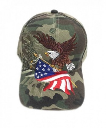 Aesthetinc Patriotic American Eagle and American Flag Baseball Cap USA 3D Embroidery - Military Camo - CX120061ZMR