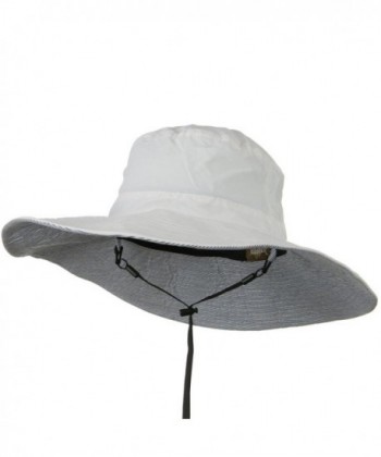 UPF 50+ Wide Brim Talson Bucket Hat - White - C1127KEB3QZ