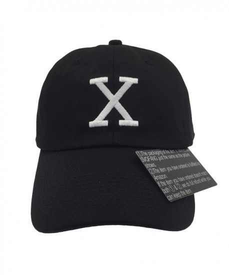 Malcolm X Hat Dad Cap Custom 90s Embroidered X Logo Vintage Adjustable - Black - CF185EH2TTM