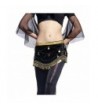 UPRIVER GALLERY Women's Velboa Dangling Gold Metal Coins Vogue Style Dance Hip Scarf For Belly Dance Black - CP1295Z7IHF