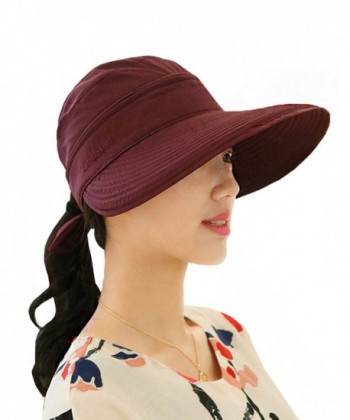 Lujuny Removable Crown Sun Hat - Red - CU184QSIYAI