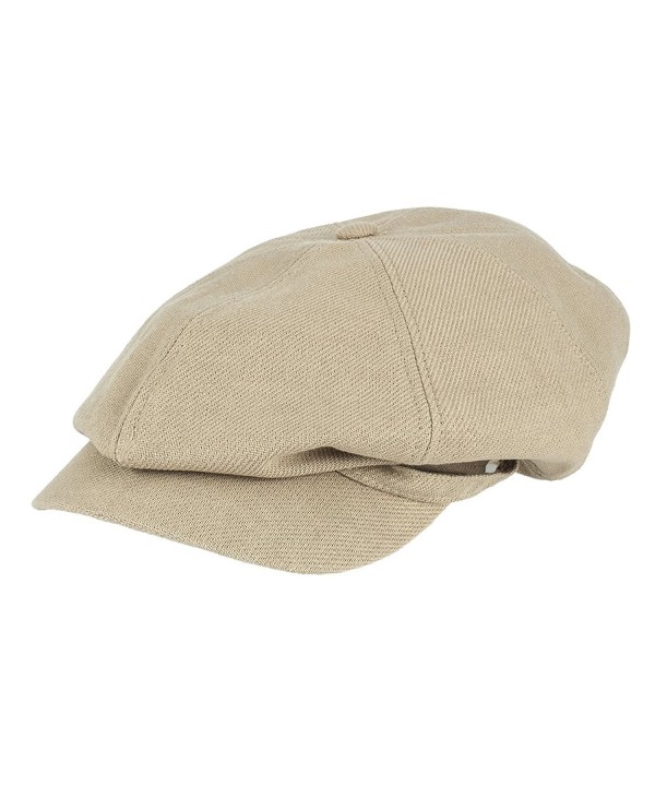 TNC Men and Women's newsboy Gatsby IVY Cap Golf Cabbie Driving Hat Beige - CU12EALR8MN