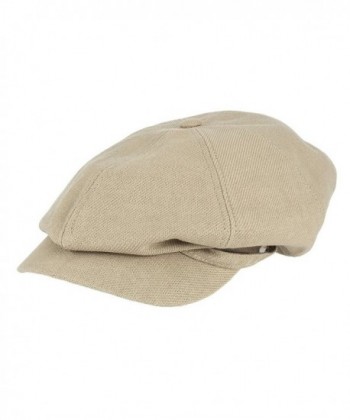 TNC Men and Women's newsboy Gatsby IVY Cap Golf Cabbie Driving Hat Beige - CU12EALR8MN