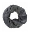 Sakkas Dalien Short Length Two Sided Faux Fur Ribbed Cable Knit Infinity Scarf - Grey - C312MX8MN1F