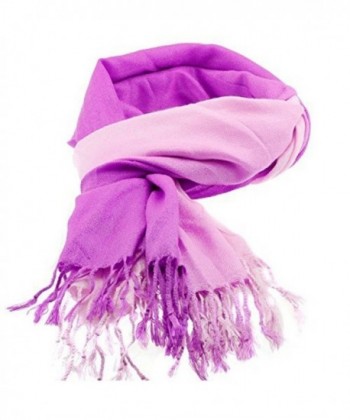 Urban Womens Designer Pashmina Warm Fall Winter Outfitters Scarf Silk Shawl - Purple and Pink - CT11POM310H