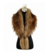Super-long Faux fox fur raccoon fur upscale warm long scarf Jacket Shawl Shrug - Coffee - CM127DZA2YT
