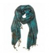 Peach Couture Elegant Reversible Paisley Pashmina Shawl Wrap - Teal - CR119QVJCO1