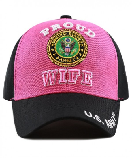 THE HAT DEPOT Women's Military Proud Official Licensed One Size Cap - Black/Fuchsia-u.s. Army - CG1800O4CRR