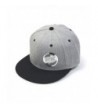 Premium Heather Wool Blend Flat Bill Adjustable Snapback Hats Baseball Caps - Black/Heather Gray - CA12M4JS4W7