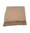 CJ Apparel Solid Color Design 100% High Grade Wool 2 Ply Shawl Pashmina Scarf NEW - Brown - C212F62Z0XZ