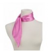Silk Feel Soft Satin Square Scarf Head Neck Multiuse Solid Colors Available - Deep Pink - CX12DURQ0PZ