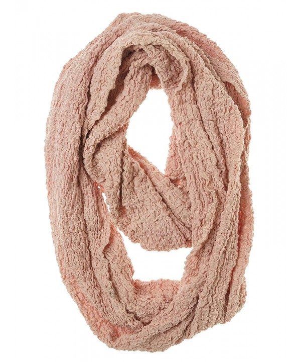 Echo Design Women's Textured Stretch Cloud Stich Infinity Scarf - Rose Pink - C41266XRVQH