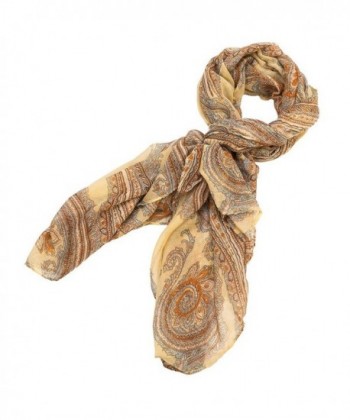 Large Paisley Pareo Scarf - Ivory - CB11MOFQ25X